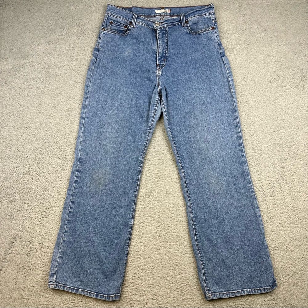 Levis 512 Jeans Womens 14S Blue Perfectly Slimming Straight Denim Stretch Casual